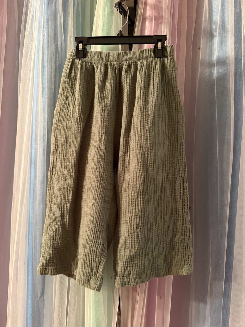 Light Olive Green Gauze Culottes